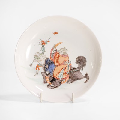 Lot 300 - A Chinese famille rose dish