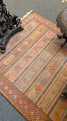 Lot 211 - A large flat-weave wool runner