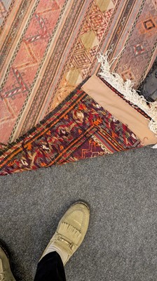 Lot 211 - A large flat-weave wool runner