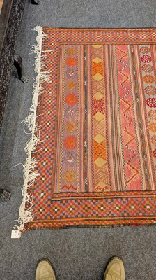 Lot 211 - A large flat-weave wool runner