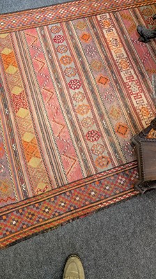 Lot 211 - A large flat-weave wool runner