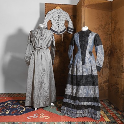 Lot 526 - A collection of two Victorian dresses and a bodice