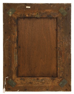 Lot 129 - A reverse glass painting of a female figure