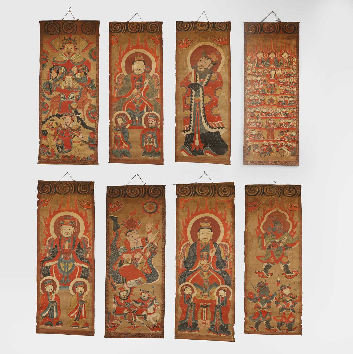 Lot 98 - A group of eight ceremonial Daoist scrolls