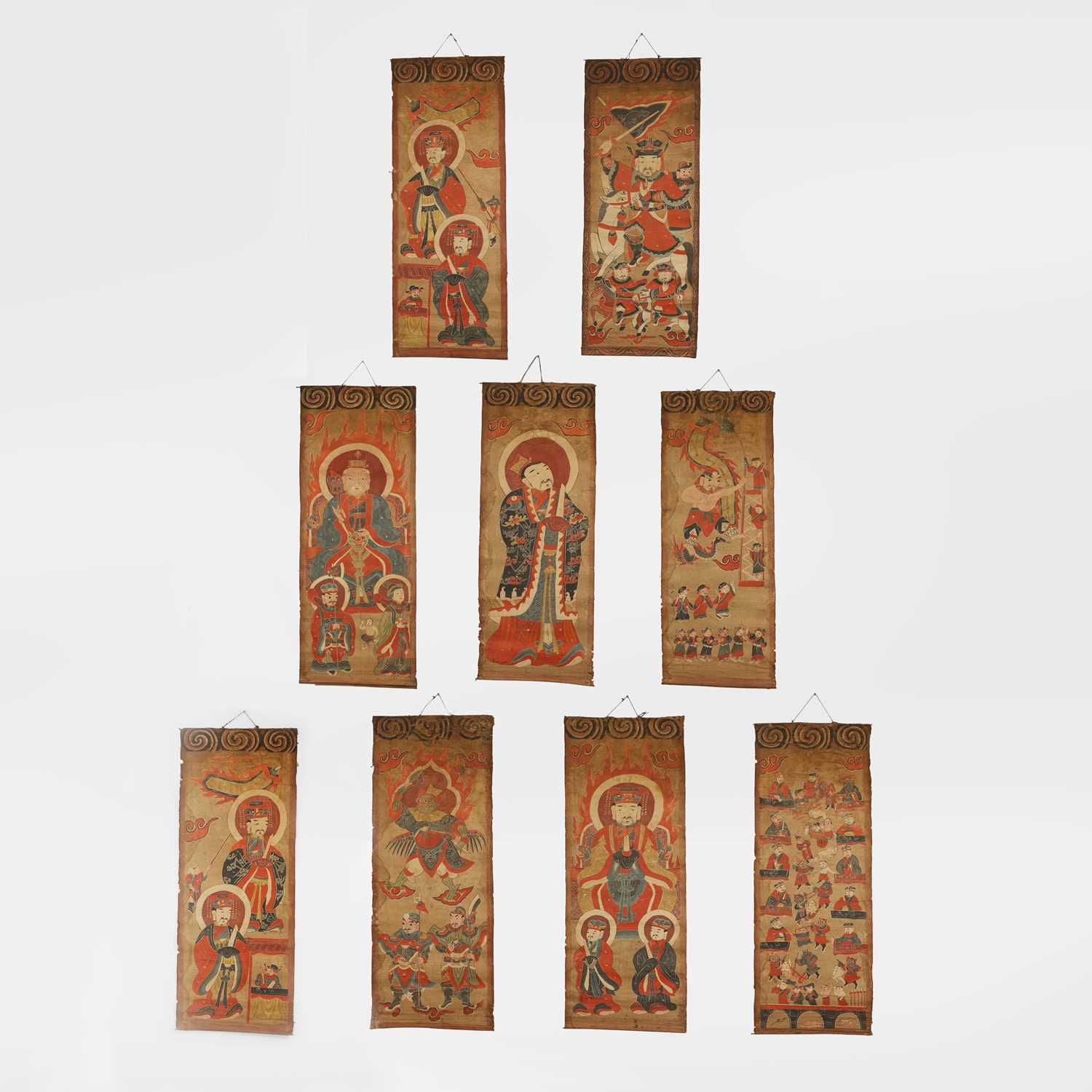 Lot 118 - A group of nine Daoist ceremonial scrolls