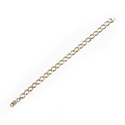 Lot 350 - A curb link bracelet