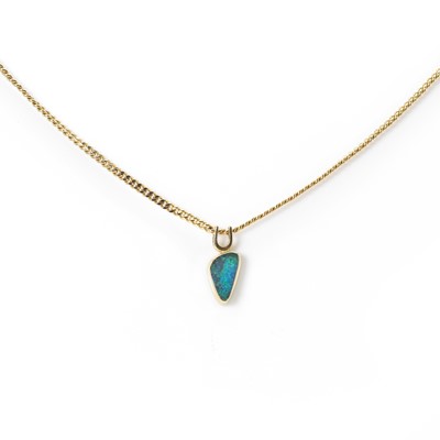 Lot 135 - A boulder opal pendant