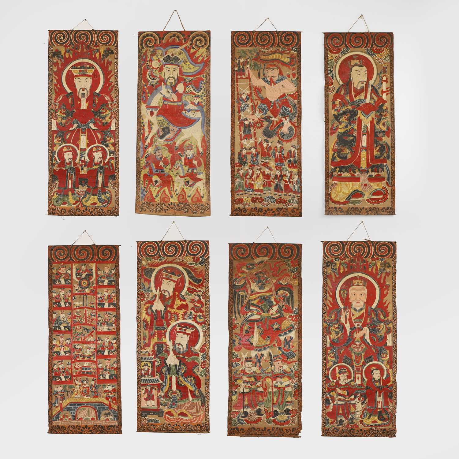 Lot 93 - A group of eight ceremonial Daoist scrolls