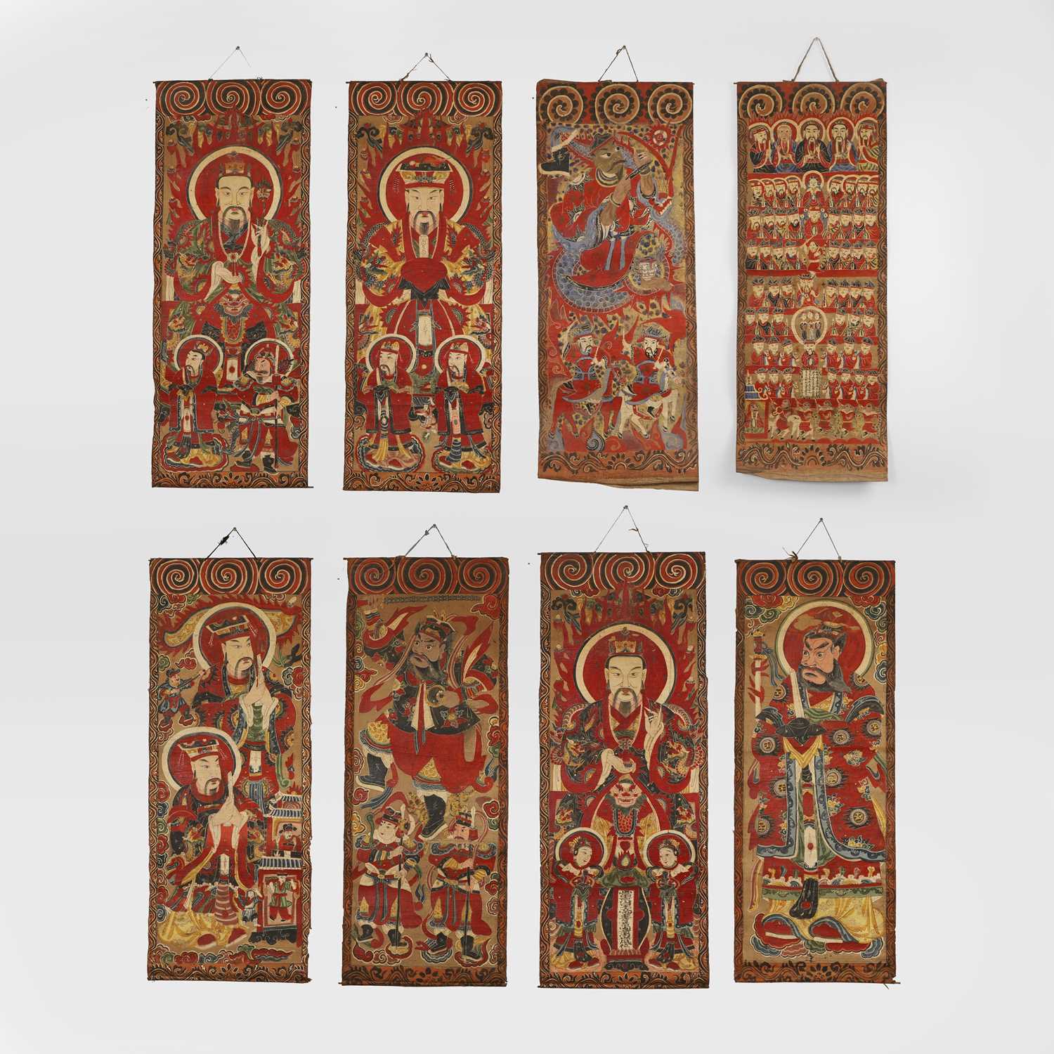 Lot 92 - A group of eight ceremonial Daoist scrolls