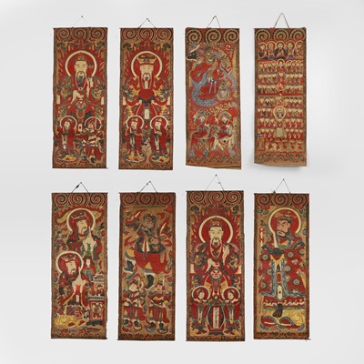 Lot 92 - A group of eight ceremonial Daoist scrolls