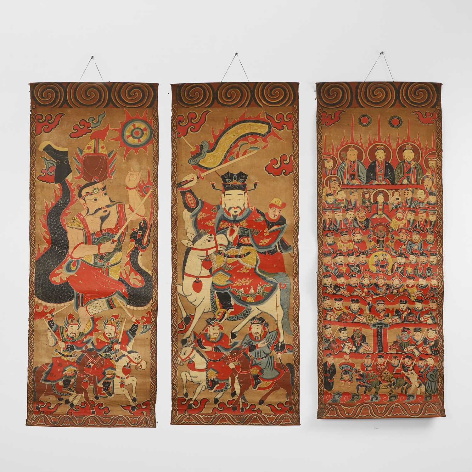 Lot 95 - A group of three Daoist scrolls
