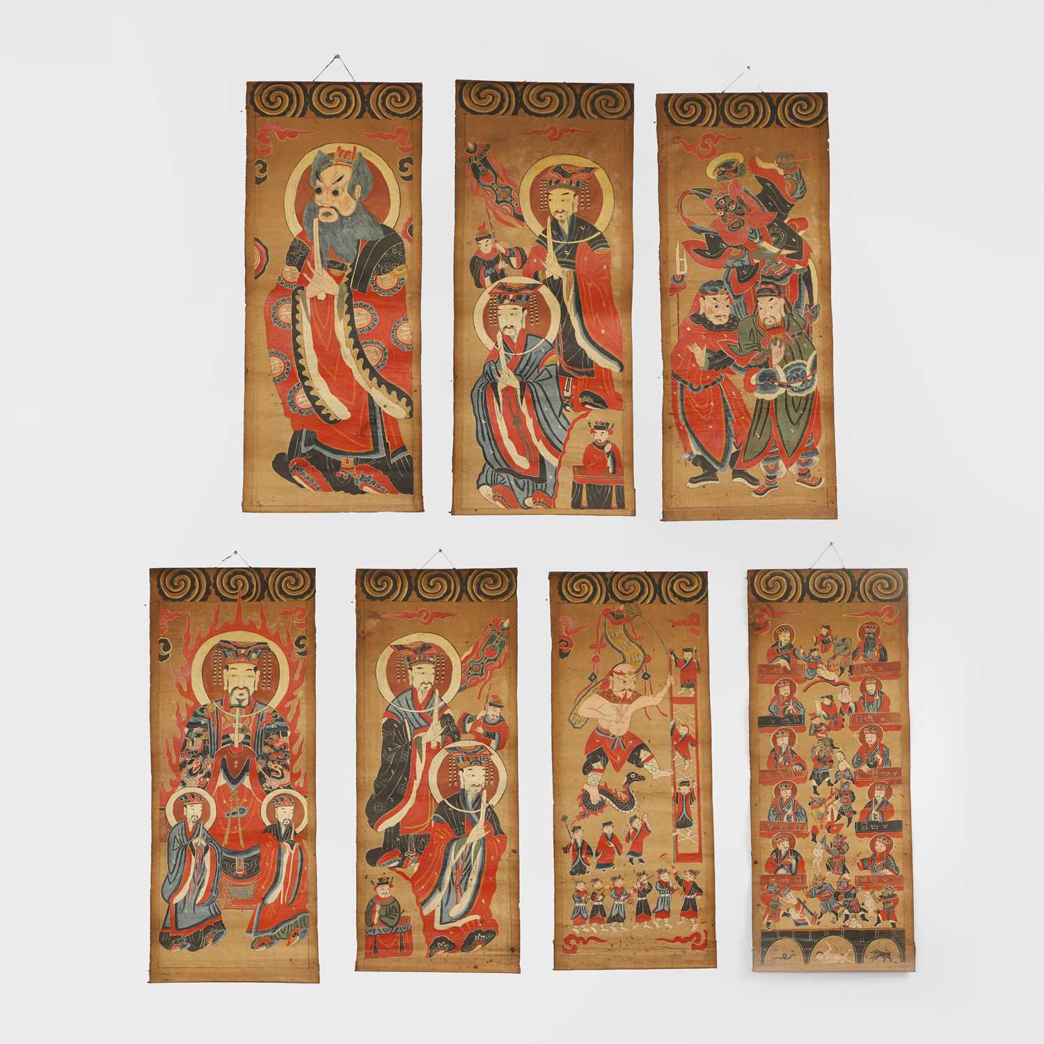 Lot 97 - A group of seven ceremonial Daoist scrolls