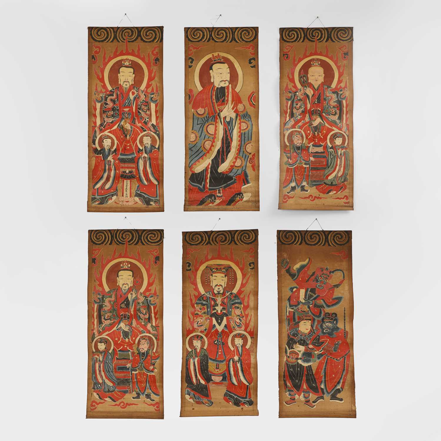 Lot 99 - A group of six ceremonial Daoist scrolls
