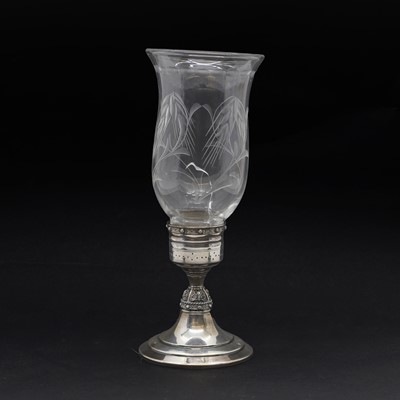 Lot 27 - A Irish silver candlestick