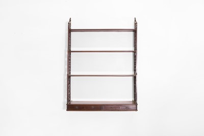Lot 171 - A set of George III mahogany hanging-shelves