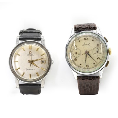 Lot 433 - An Omega Seamaster automatic strap watch and an Accurist mechanical strap watch
