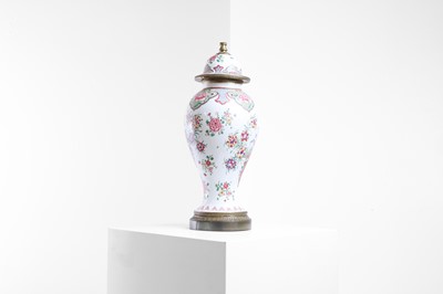 Lot 155 - A 'famille rose' gilt-metal-mounted lamp base by Samson of Paris