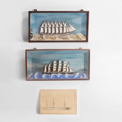 Lot 518 - Two cased ship dioramas