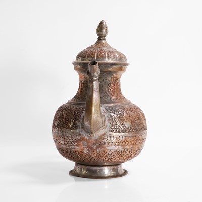 Lot 207 - A bronzed-metal teapot