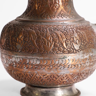 Lot 207 - A bronzed-metal teapot