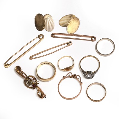 Lot 298 - A group of 9ct gold jewellery