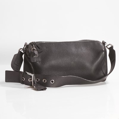 Lot 480 - A black leather Prada handbag