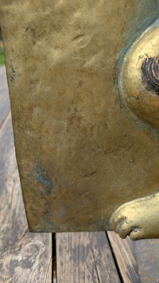 Lot 166 - A gilt-copper panel of a lion
