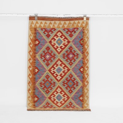 Lot 307 - A flat-weave wool rug