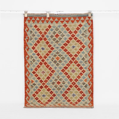 Lot 402 - A flat-weave wool rug