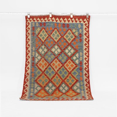 Lot 439 - A flat-weave wool rug