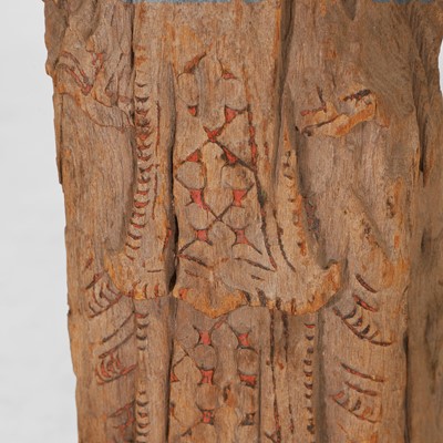 Lot 143 - A carved wooden bodhisattva