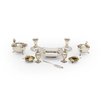 Lot 40 - A group of silver cruets