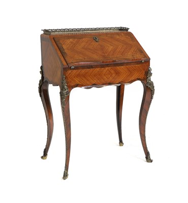 Lot 402 - A Continental kingwood and gilt bronze mounted bureau de dame