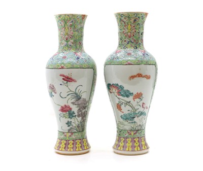 Lot 253 - Two famille verte vases