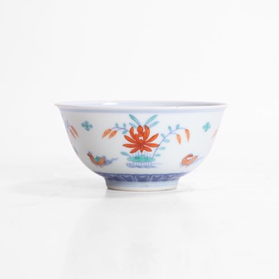 Lot 567 - A Chinese doucai tea bowl