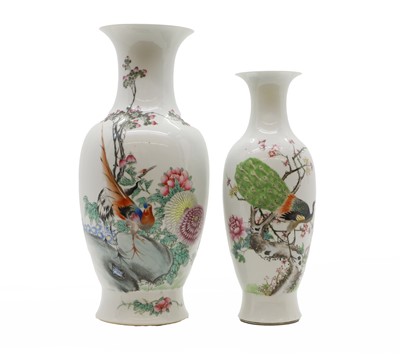 Lot 252 - Two Chinese porcelain vases