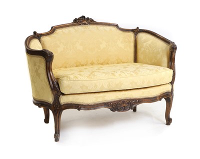 Lot 421 - A French carved beechwood canape