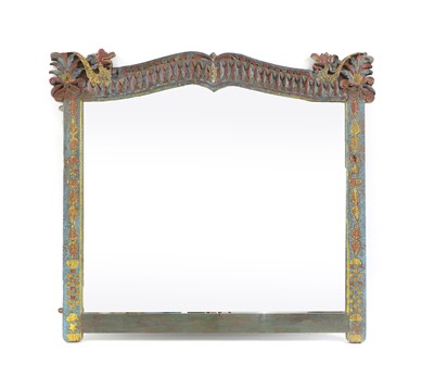 Lot 472 - A carved and painted mirror