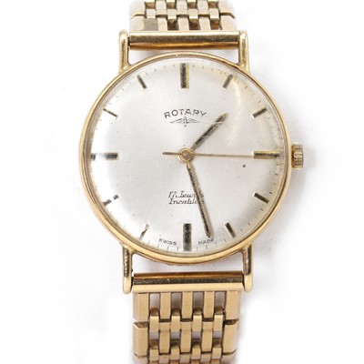 Lot 427 - A 9ct gold Rotary mechanical bracelet watch