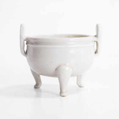 Lot 260 - A Chinese white-glazed incense burner