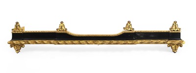 Lot 381 - An ebonised and parcel giltwood pelmet
