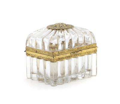 Lot 333 - A Palais Royal glass and gilt metal mounted casket