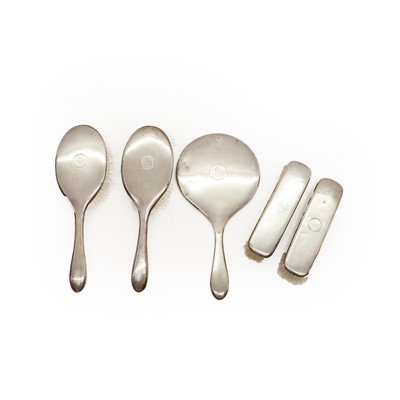 Lot 76 - A silver dressing table set