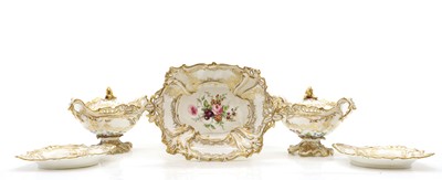 Lot 289 - A Regency porcelain part dessert service
