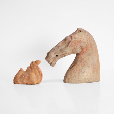 Lot 79 - Two Chinese pottery figures