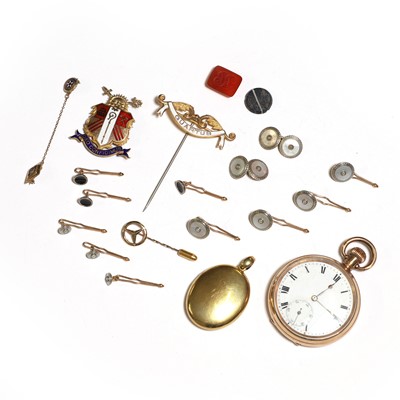 Lot 299 - A group of gentlemen's jewellery and items