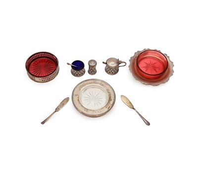 Lot 49 - A collection of silver cruets