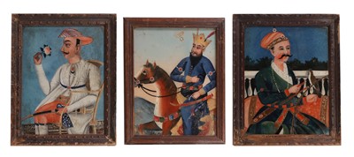 Lot 511 - Three reverse glass portraits