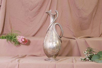 Lot 323 - A Victorian silver wine ewer