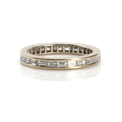 Lot 267 - An 18ct white gold diamond eternity ring